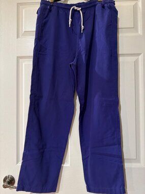 S.C.R.U.B.S. M-Short Purple Drawstring Elastic Waist Medical Scrub Pants 65% Pol